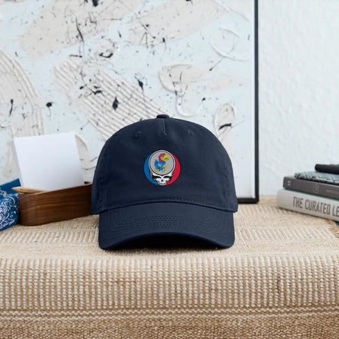 University of Kansas Grateful Dead Stealie Dad Hat - navy